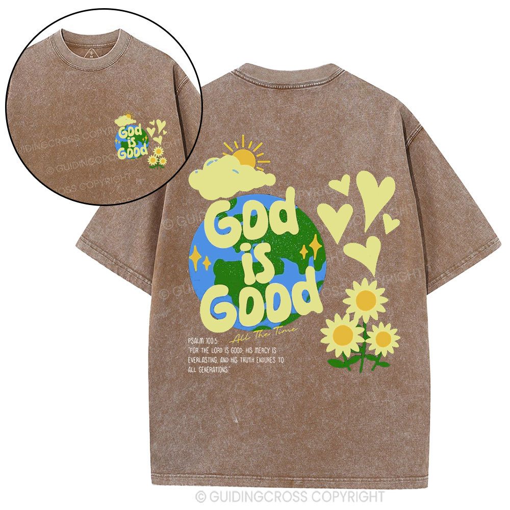God Is Good Christian Washed T-Shirt