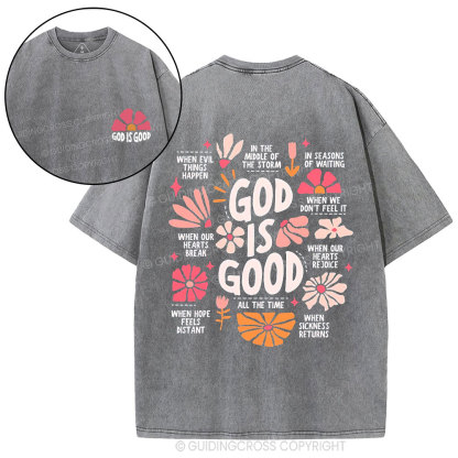 God Is Good Christian Washed T-Shirt
