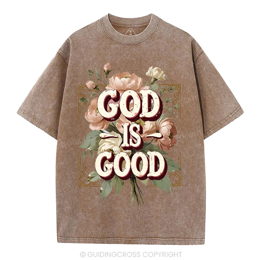 God Is Good Christian Washed T-Shirt