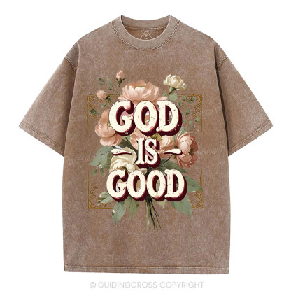 God Is Good Christian Washed T-Shirt