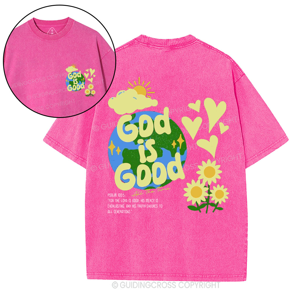 God Is Good Christian Washed T-Shirt