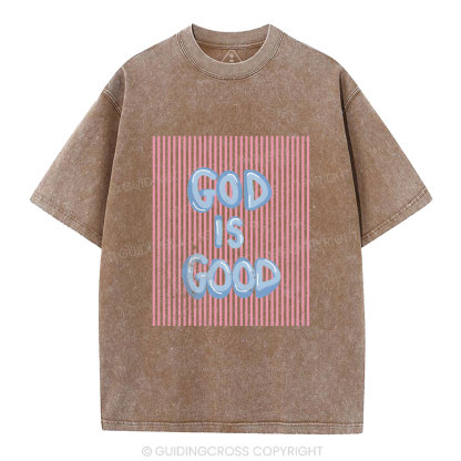 God Is Good Christian Washed T-Shirt