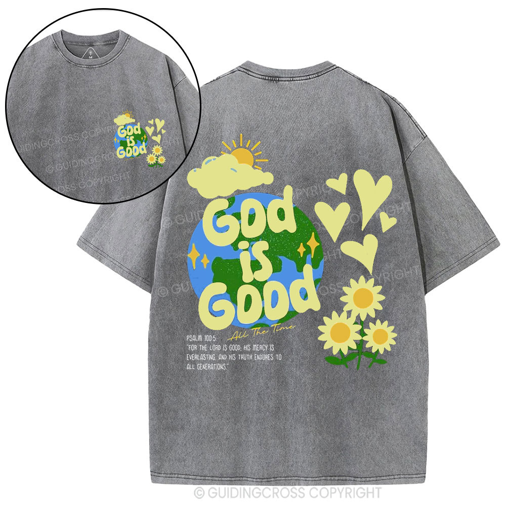 God Is Good Christian Washed T-Shirt