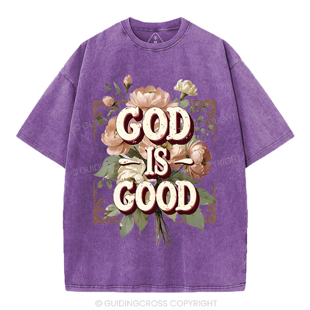 God Is Good Christian Washed T-Shirt