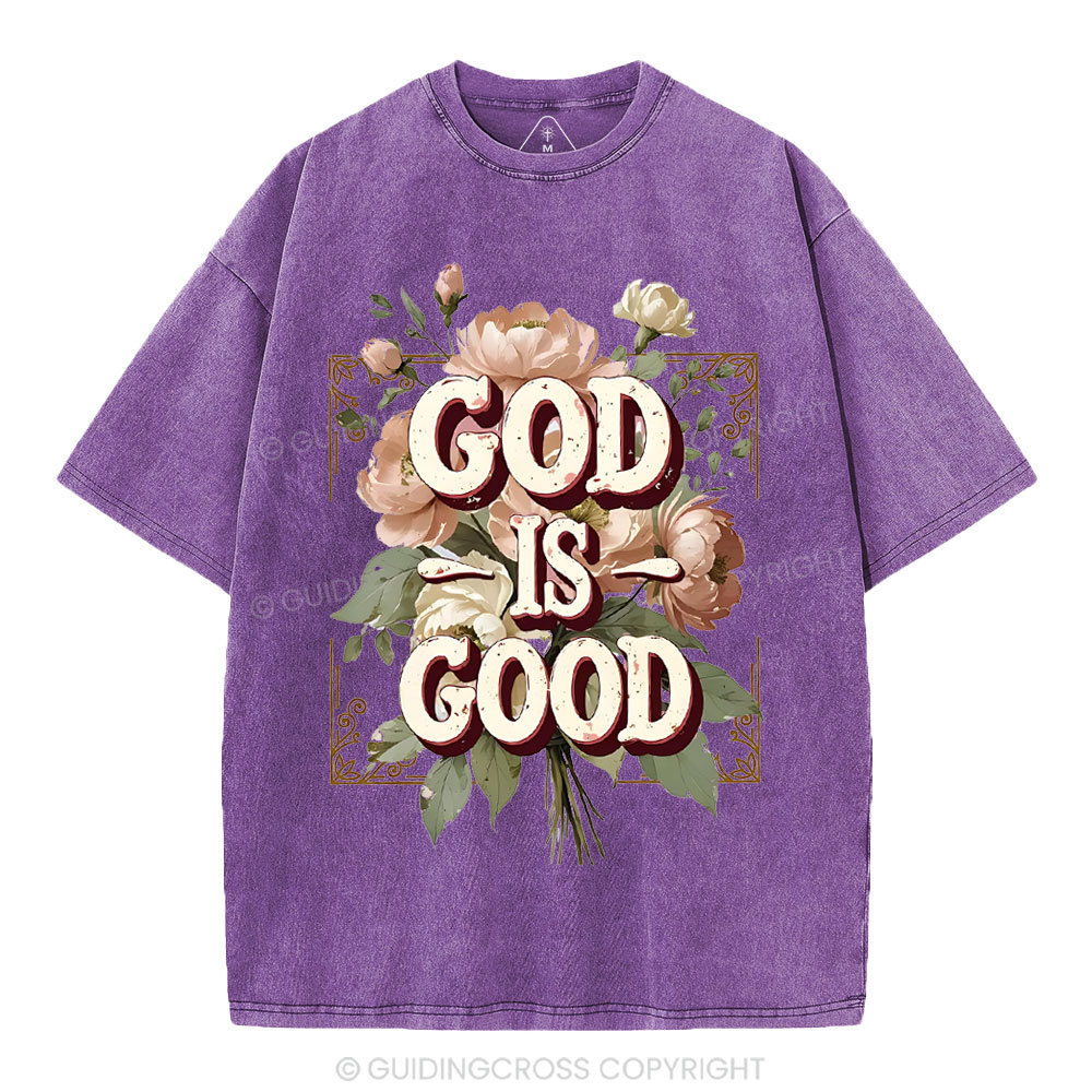 God Is Good Christian Washed T-Shirt
