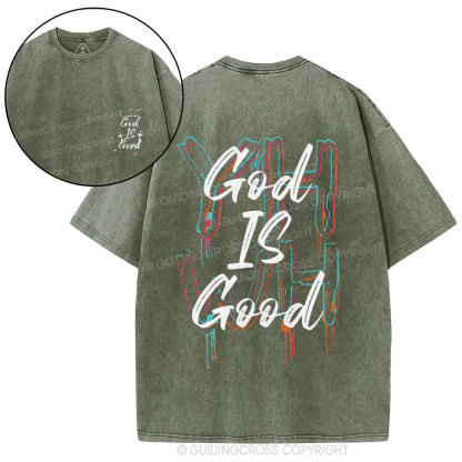 God Is Good Christian Washed T-Shirt