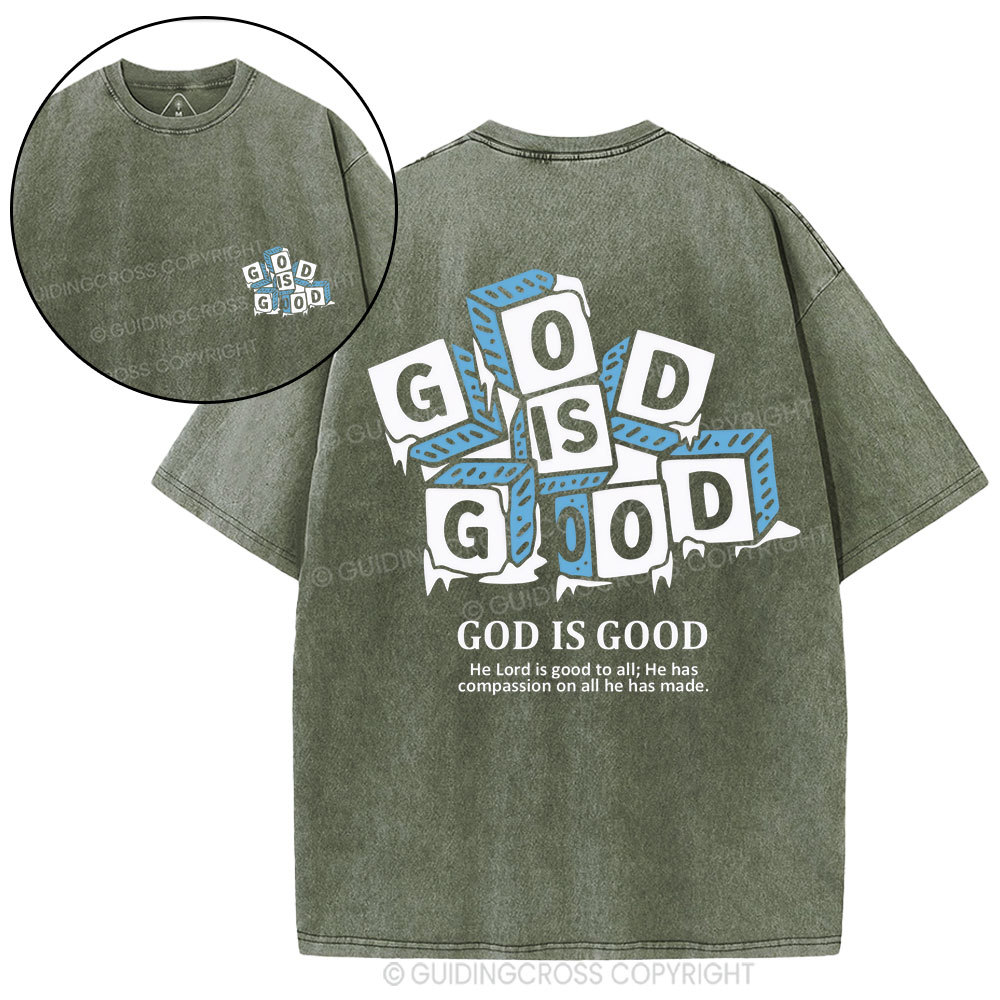 God Is Good Christian Washed T-Shirt
