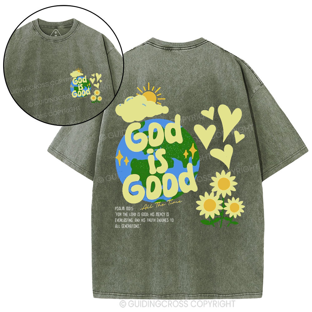 God Is Good Christian Washed T-Shirt
