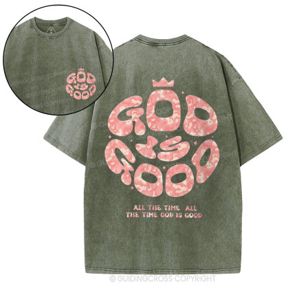 God Is Good Christian Washed T-Shirt