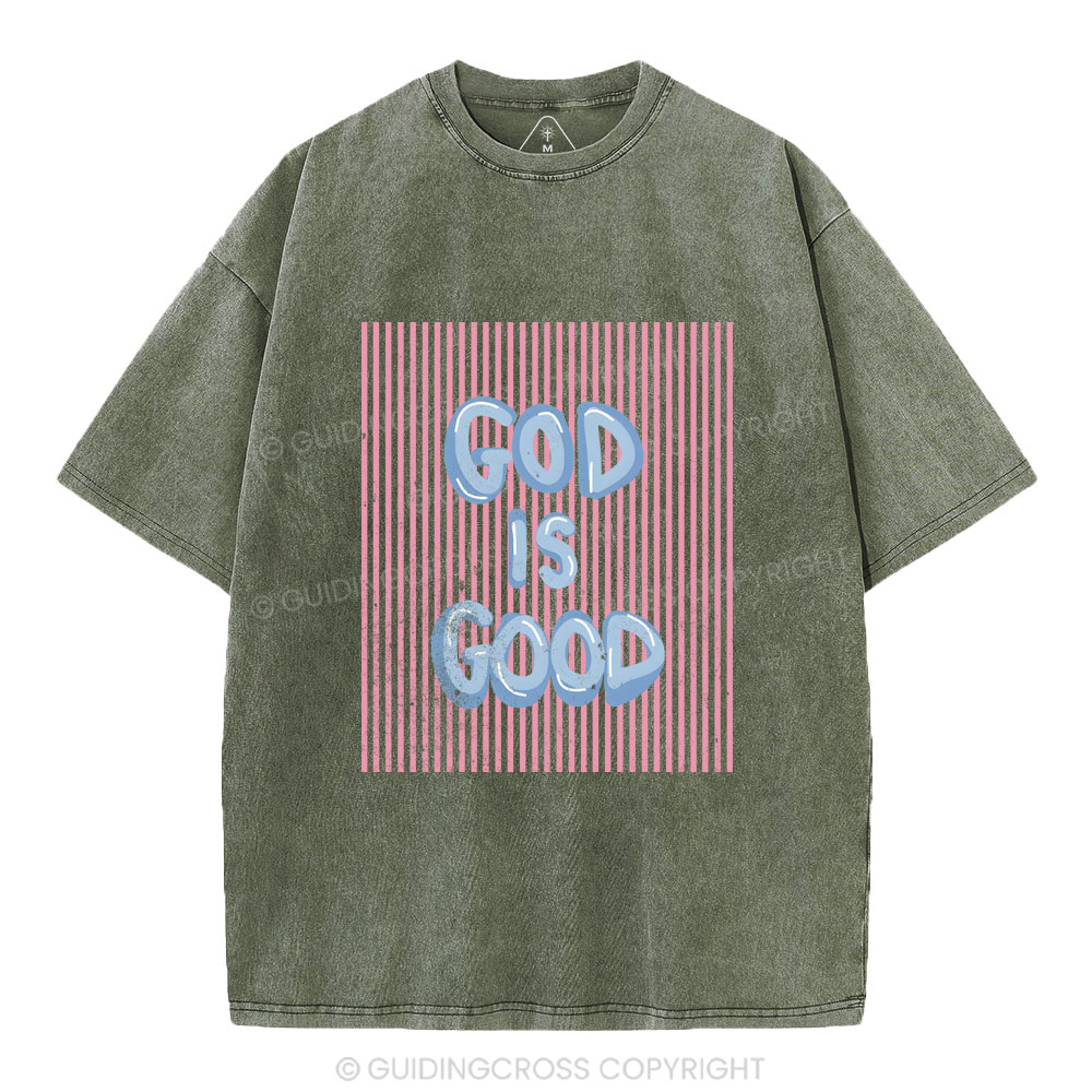 God Is Good Christian Washed T-Shirt