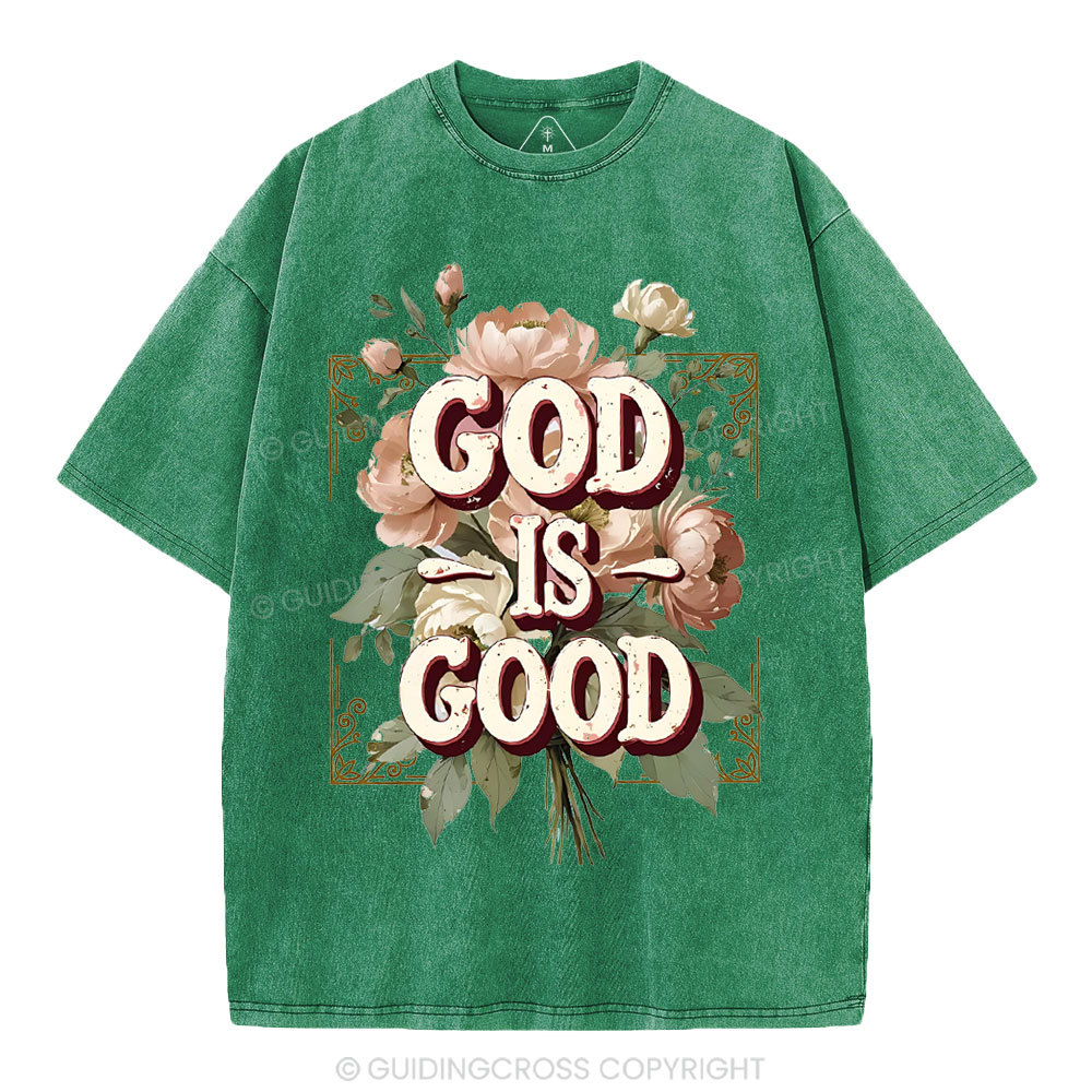 God Is Good Christian Washed T-Shirt