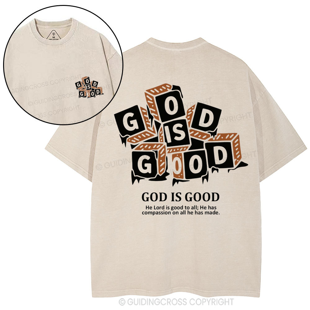 God Is Good Christian Washed T-Shirt