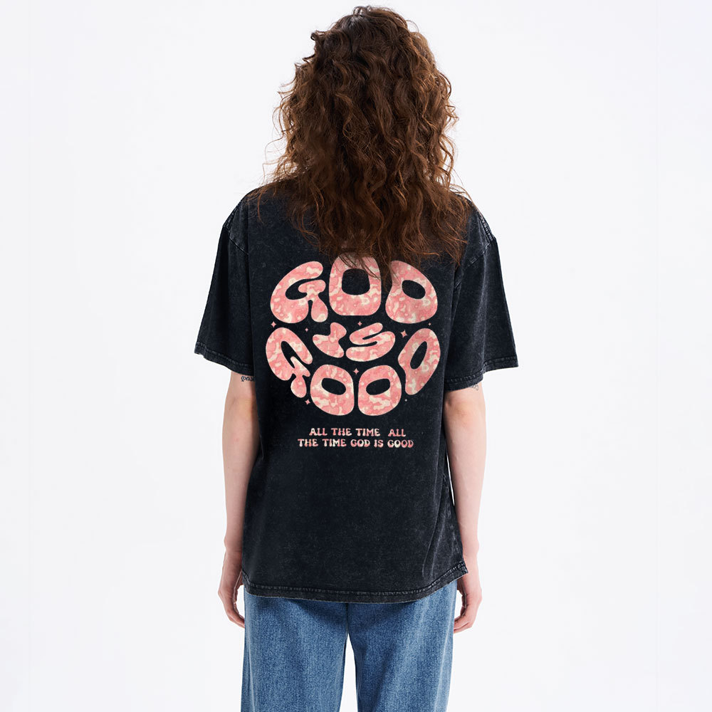 God Is Good Christian Washed T-Shirt