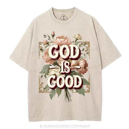 God Is Good Christian Washed T-Shirt