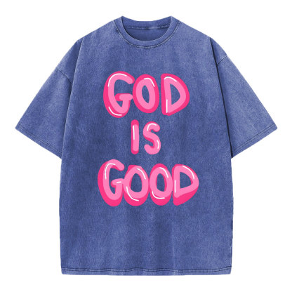 God Is Good Christian Washed T-Shirt