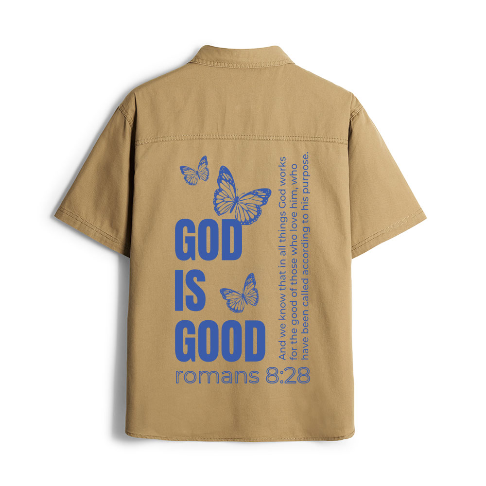 God Is Good Christian Work Shirt