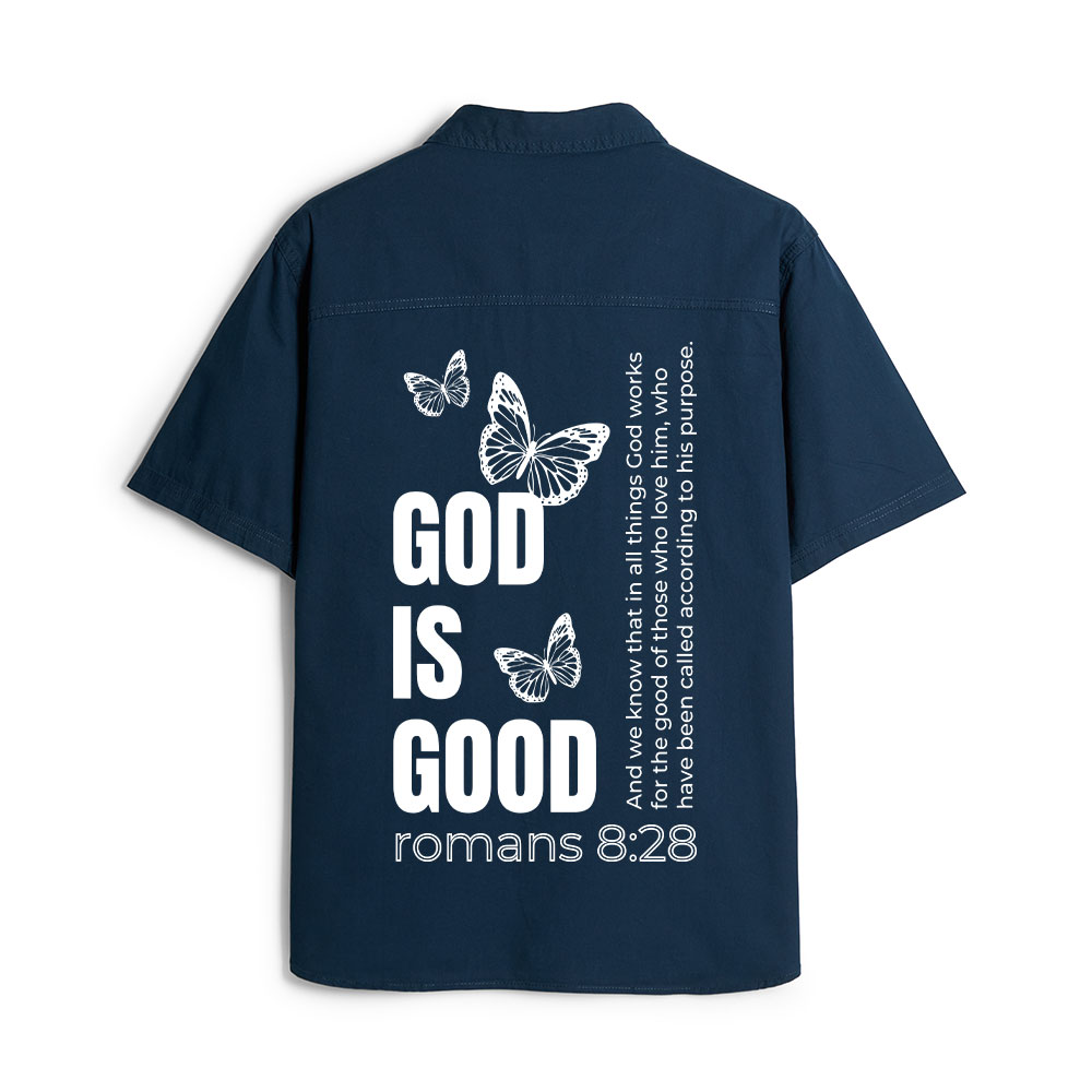 God Is Good Christian Work Shirt