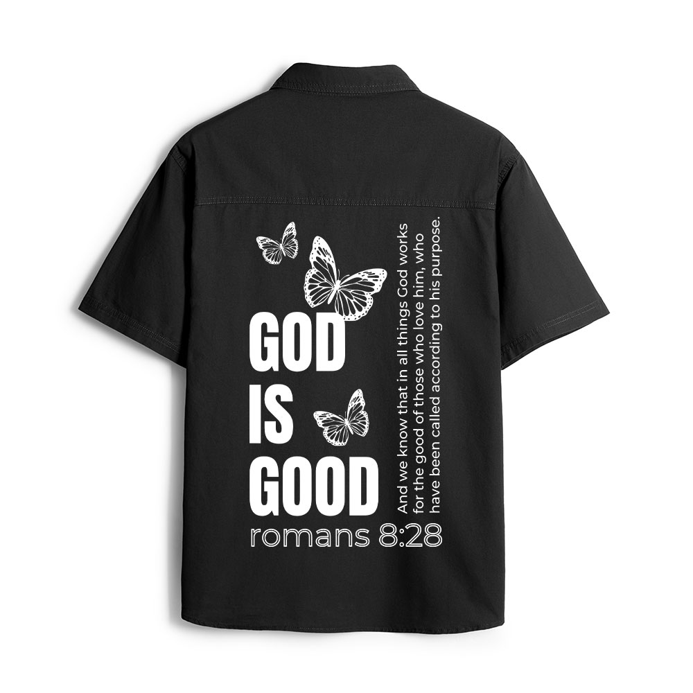 God Is Good Christian Work Shirt
