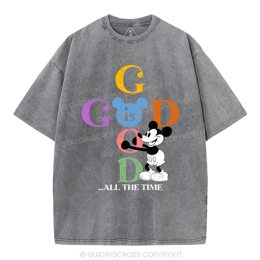 God Is Good Chrsitian Washed T-Shirt
