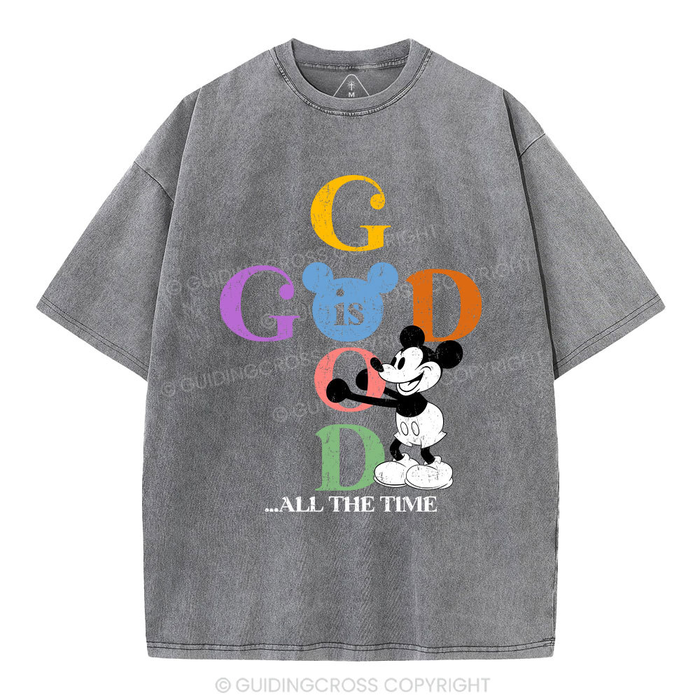 God Is Good Chrsitian Washed T-Shirt