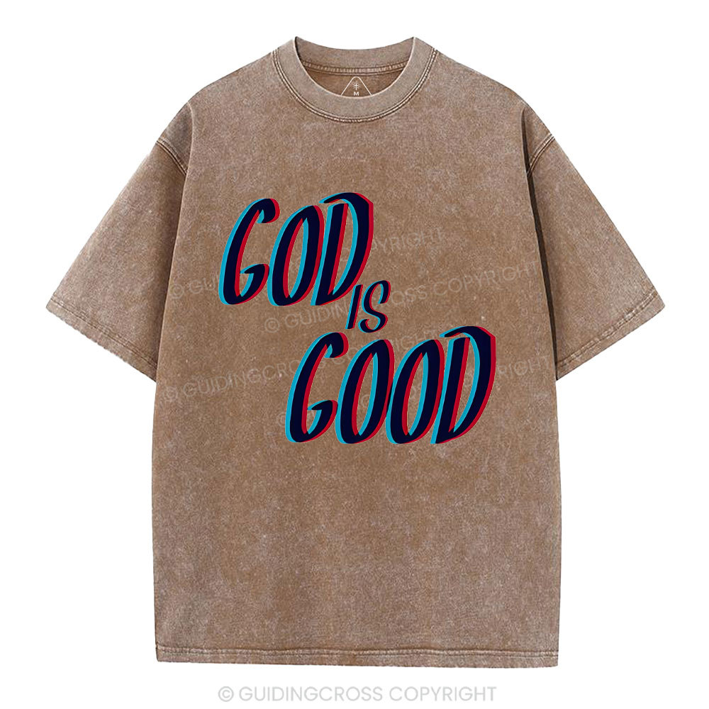 God Is Good Chrsitian Washed T-Shirt