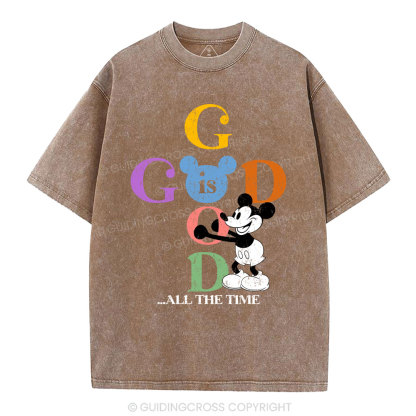 God Is Good Chrsitian Washed T-Shirt