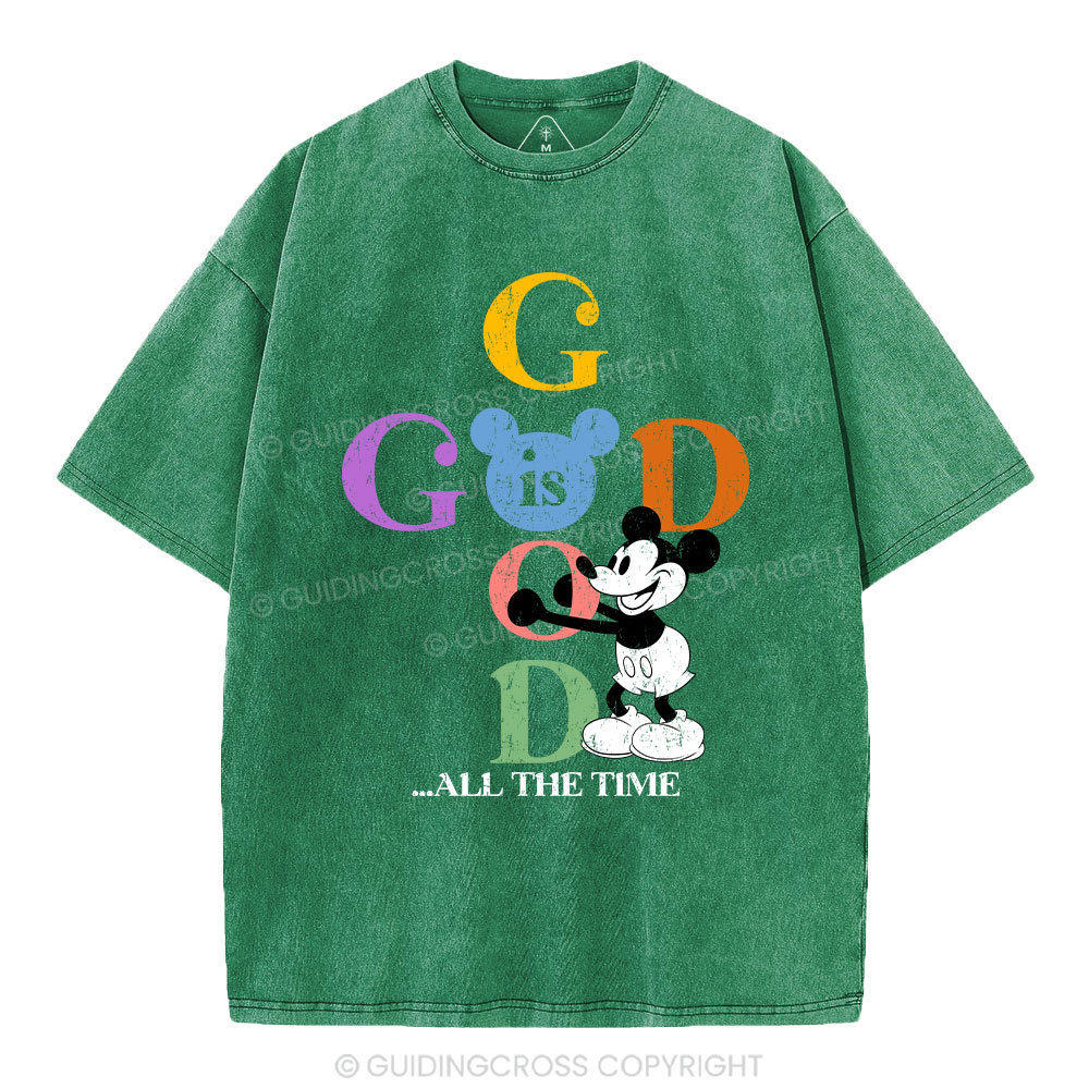God Is Good Chrsitian Washed T-Shirt