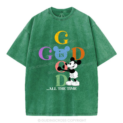 God Is Good Chrsitian Washed T-Shirt