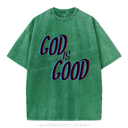 God Is Good Chrsitian Washed T-Shirt