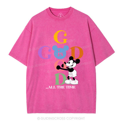 God Is Good Chrsitian Washed T-Shirt