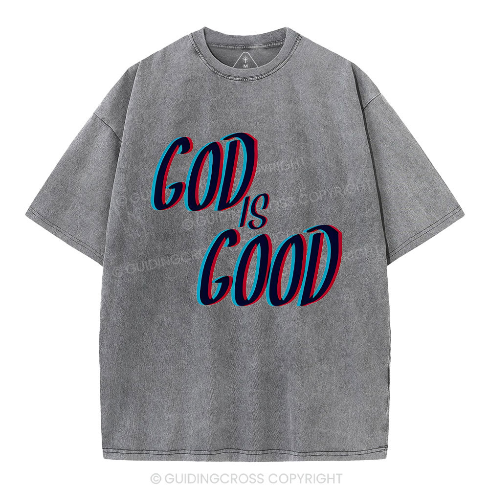 God Is Good Chrsitian Washed T-Shirt