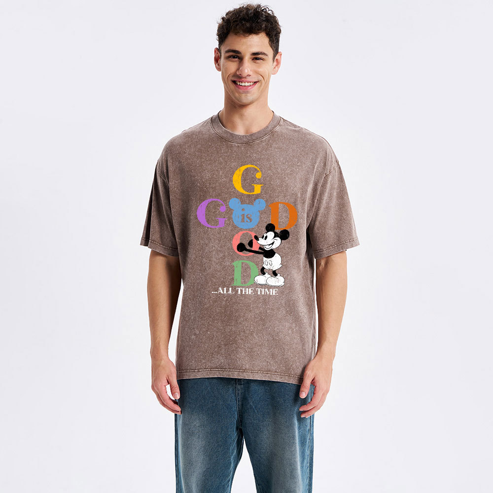 God Is Good Chrsitian Washed T-Shirt