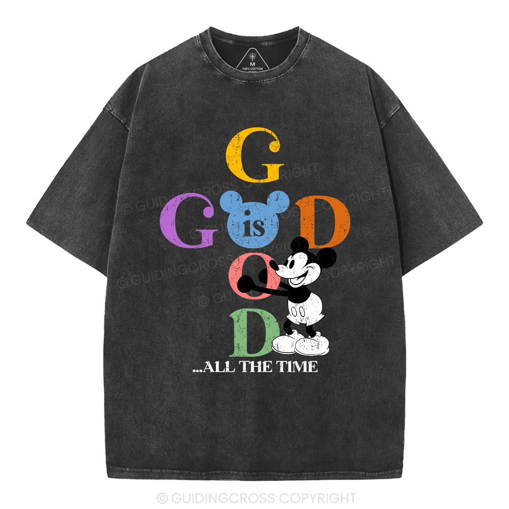 God Is Good Chrsitian Washed T-Shirt
