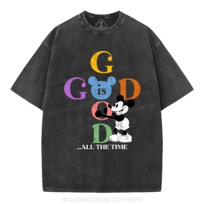 God Is Good Chrsitian Washed T-Shirt