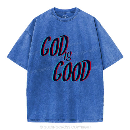 God Is Good Chrsitian Washed T-Shirt