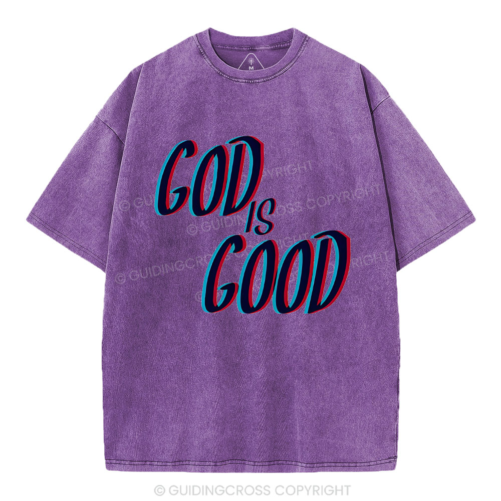 God Is Good Chrsitian Washed T-Shirt