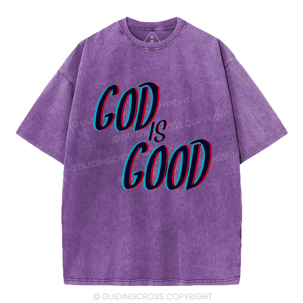 God Is Good Chrsitian Washed T-Shirt