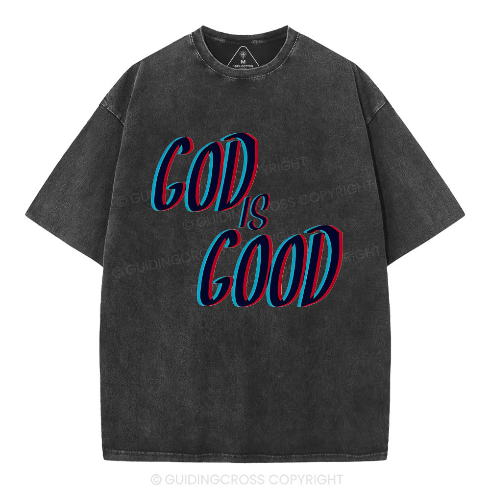 God Is Good Chrsitian Washed T-Shirt