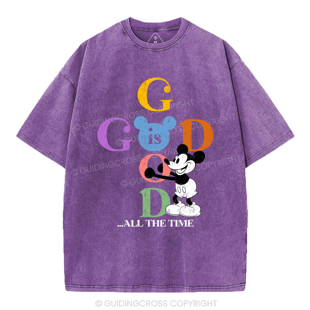 God Is Good Chrsitian Washed T-Shirt