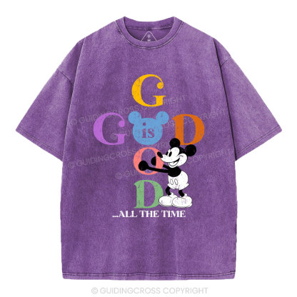 God Is Good Chrsitian Washed T-Shirt