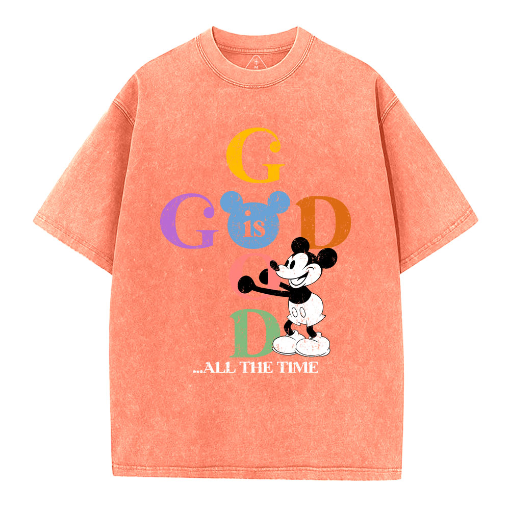 God Is Good Chrsitian Washed T-Shirt