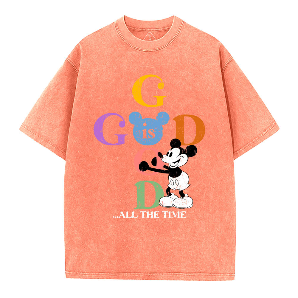 God Is Good Chrsitian Washed T-Shirt