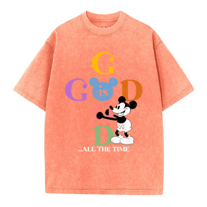 God Is Good Chrsitian Washed T-Shirt