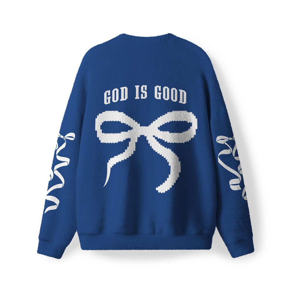 God Is Good Furry Christian Lightweight Sweater