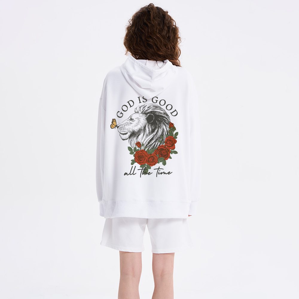 God Is Good Lion Christian Classic Hoodie