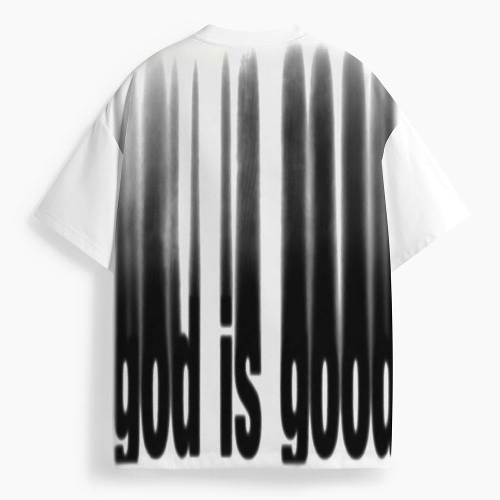 God Is Good Oversized All-Over Print Christian T-Shirt