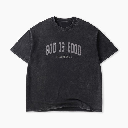 God Is Good Rhinestone Washed T-Shirt