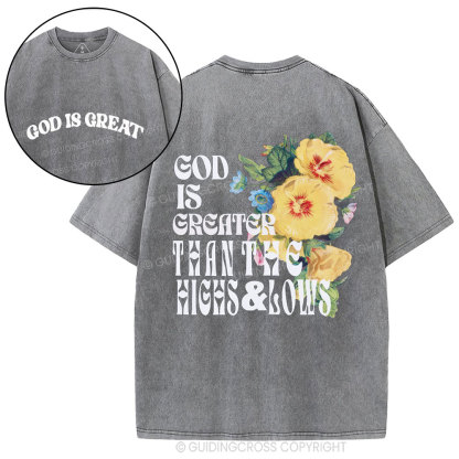 God Is Great Christian Washed T-Shirt