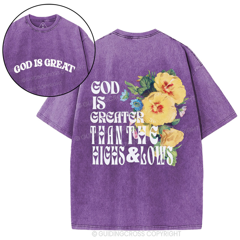 God Is Great Christian Washed T-Shirt