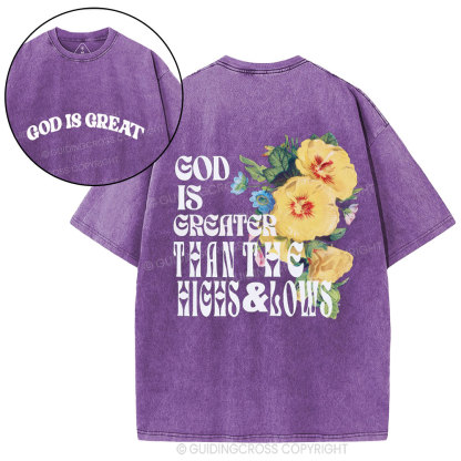 God Is Great Christian Washed T-Shirt